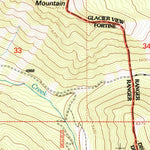 United States Geological Survey Tuchuck Mountain, MT (1994, 24000-Scale) digital map