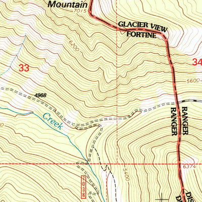 United States Geological Survey Tuchuck Mountain, MT (1994, 24000-Scale) digital map