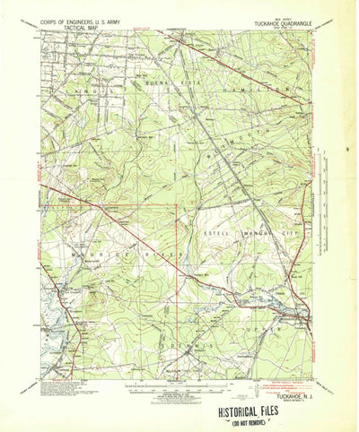 United States Geological Survey Tuckahoe, NJ (1941, 62500-Scale) digital map
