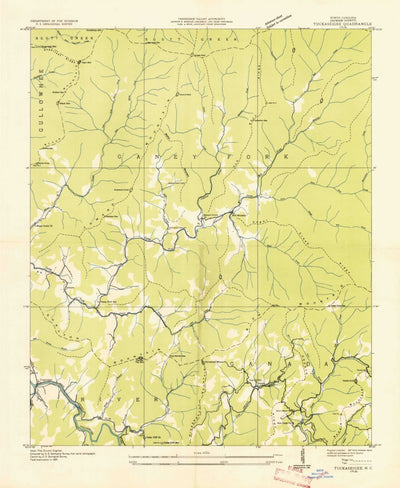 United States Geological Survey Tuckasegee, NC (1935, 24000-Scale) digital map