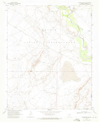 United States Geological Survey Tucker Mesa NE, AZ (1968, 24000-Scale) digital map