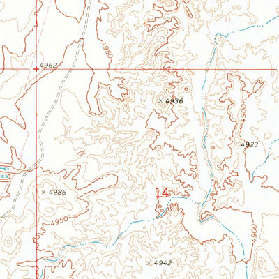 United States Geological Survey Tucker Mesa NW, AZ (1968, 24000-Scale) digital map