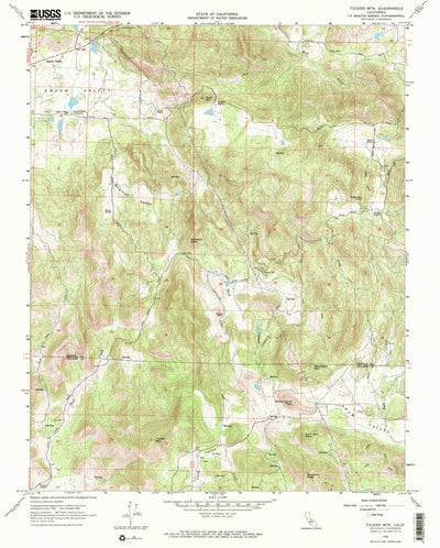 United States Geological Survey Tucker Mountain, CA (1966, 24000-Scale) digital map