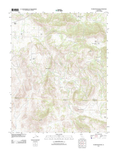United States Geological Survey Tucker Mountain, CA (2012, 24000-Scale) digital map