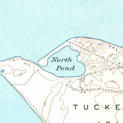 United States Geological Survey Tuckernuck Island, MA (1951, 24000-Scale) digital map
