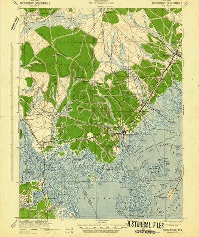 United States Geological Survey Tuckerton, NJ (1942, 62500-Scale) digital map