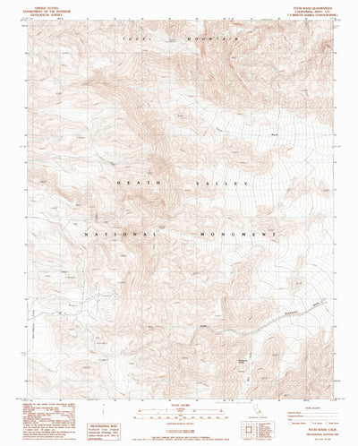 United States Geological Survey Tucki Wash, CA (1987, 24000-Scale) digital map