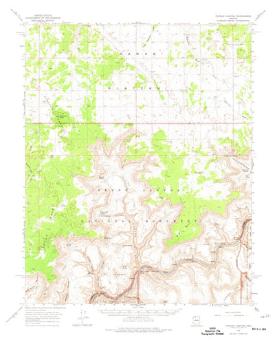 United States Geological Survey Tuckup Canyon, AZ (1962, 62500-Scale) digital map