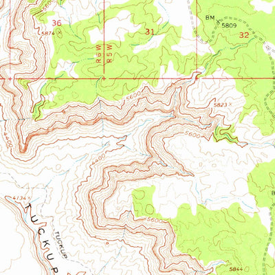 United States Geological Survey Tuckup Canyon, AZ (1962, 62500-Scale) digital map