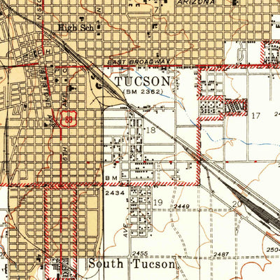 United States Geological Survey Tucson, AZ (1948, 62500-Scale) digital map