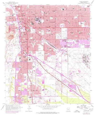 United States Geological Survey Tucson, AZ (1957, 24000-Scale) digital map
