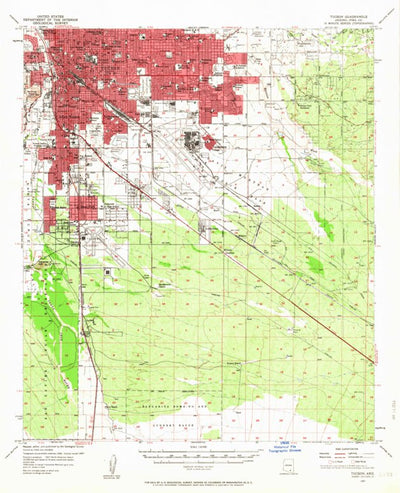 United States Geological Survey Tucson, AZ (1957, 62500-Scale) digital map