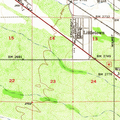 United States Geological Survey Tucson, AZ (1957, 62500-Scale) digital map