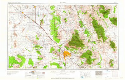 United States Geological Survey Tucson, AZ (1959, 250000-Scale) digital map