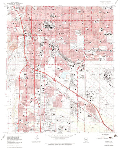 United States Geological Survey Tucson, AZ (1983, 24000-Scale) digital map