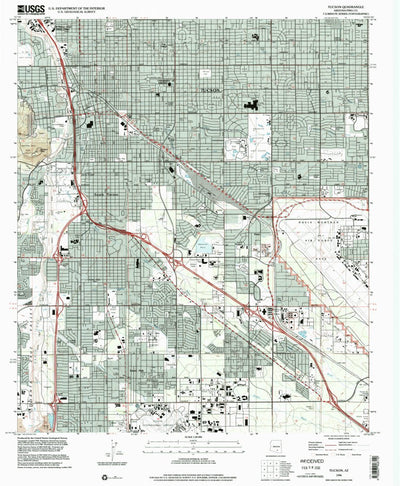 United States Geological Survey Tucson, AZ (1996, 24000-Scale) digital map