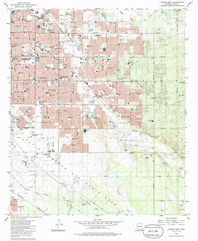 United States Geological Survey Tucson East, AZ (1983, 24000-Scale) digital map