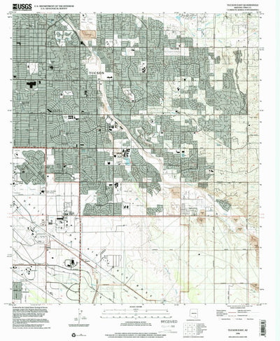United States Geological Survey Tucson East, AZ (1996, 24000-Scale) digital map