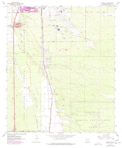 United States Geological Survey Tucson SW, AZ (1968, 24000-Scale) digital map