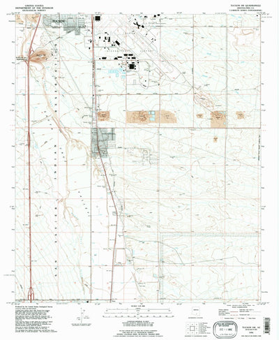 United States Geological Survey Tucson SW, AZ (1992, 24000-Scale) digital map