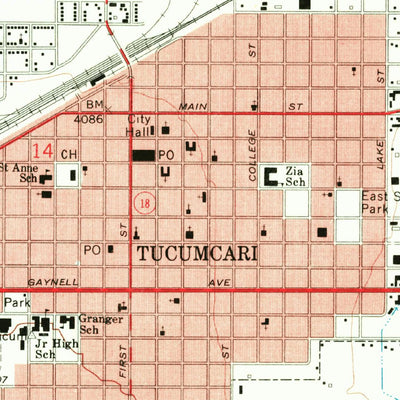 United States Geological Survey Tucumcari, NM (1967, 24000-Scale) digital map