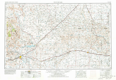 United States Geological Survey Tucumcari, NM-TX (1954, 250000-Scale) digital map