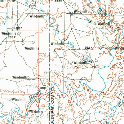 United States Geological Survey Tucumcari, NM-TX (1954, 250000-Scale) digital map