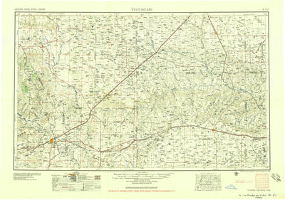 United States Geological Survey Tucumcari, NM-TX (1958, 250000-Scale) digital map