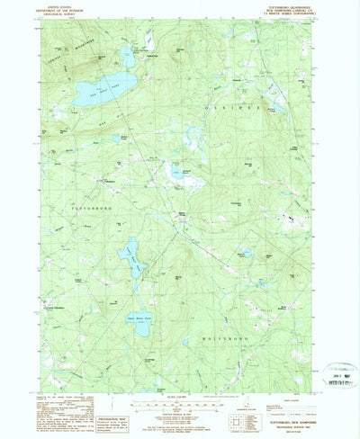 United States Geological Survey Tuftonboro, NH (1987, 24000-Scale) digital map