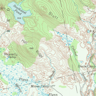 United States Geological Survey Tug Mountain, ME (1941, 62500-Scale) digital map