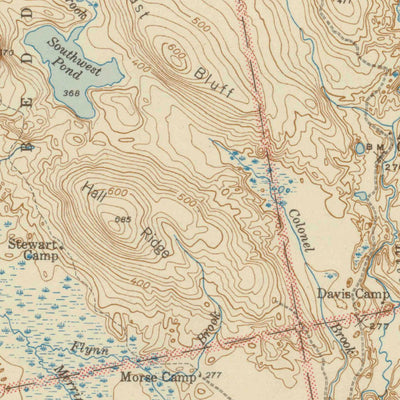United States Geological Survey Tug Mountain, ME (1943, 62500-Scale) digital map