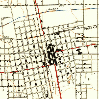 United States Geological Survey Tulare, CA (1927, 31680-Scale) digital map