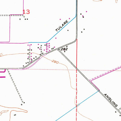 United States Geological Survey Tulare, CA (1950, 24000-Scale) digital map