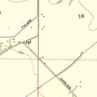 United States Geological Survey Tulare, CA (1951, 24000-Scale) digital map