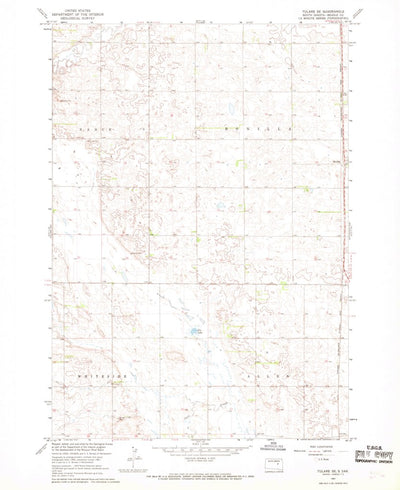 United States Geological Survey Tulare SE, SD (1967, 24000-Scale) digital map