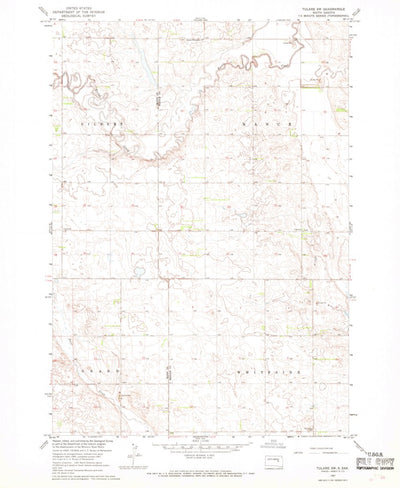 United States Geological Survey Tulare SW, SD (1967, 24000-Scale) digital map