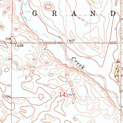 United States Geological Survey Tulare SW, SD (1967, 24000-Scale) digital map