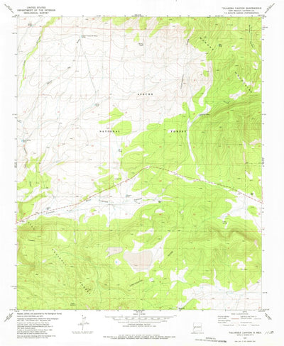 United States Geological Survey Tularosa Canyon, NM (1981, 24000-Scale) digital map