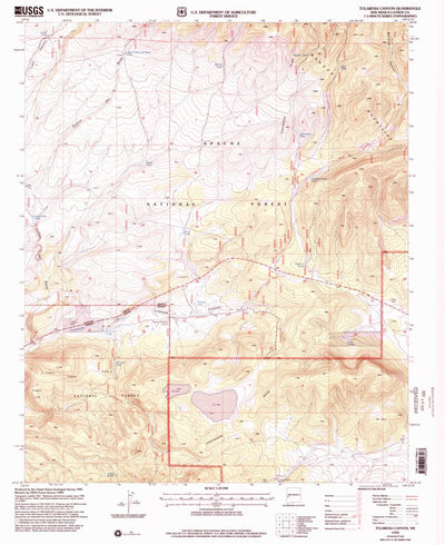United States Geological Survey Tularosa Canyon, NM (1999, 24000-Scale) digital map