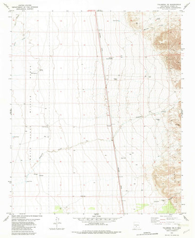United States Geological Survey Tularosa NE, NM (1982, 24000-Scale) digital map