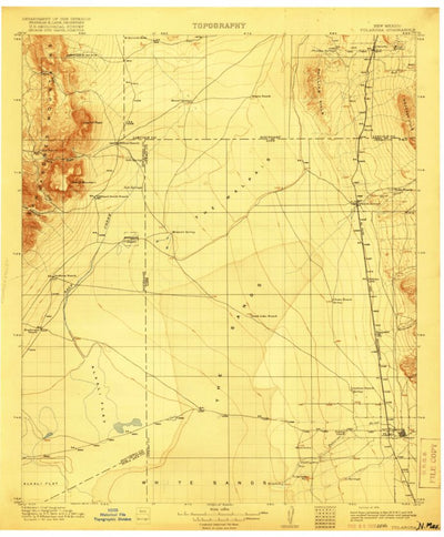 United States Geological Survey Tularosa, NM (1916, 125000-Scale) digital map