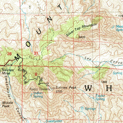United States Geological Survey Tularosa, NM (1981, 100000-Scale) digital map