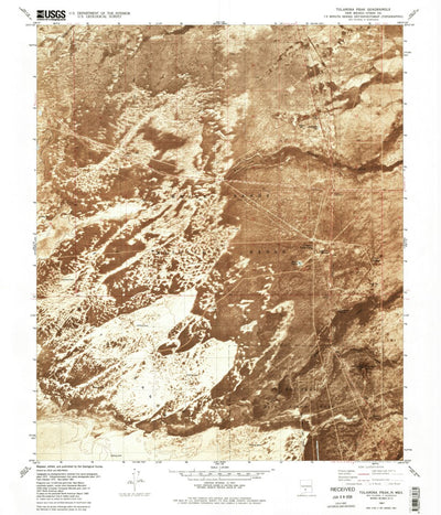 United States Geological Survey Tularosa Peak, NM (1981, 24000-Scale) digital map
