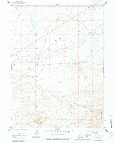 United States Geological Survey Tule Butte, WY (1958, 24000-Scale) digital map