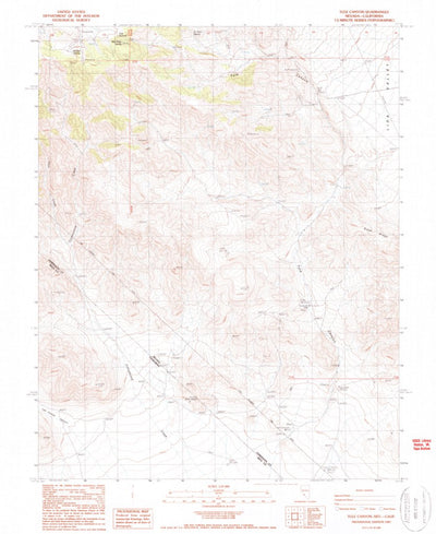 United States Geological Survey Tule Canyon, NV-CA (1987, 24000-Scale) digital map