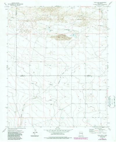 United States Geological Survey Tule Lake, NM (1973, 24000-Scale) digital map