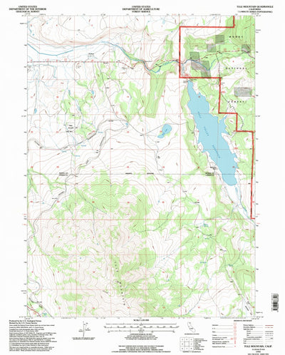United States Geological Survey Tule Mountain, CA (1993, 24000-Scale) digital map