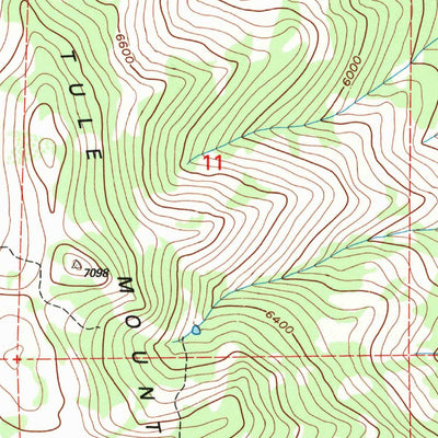 United States Geological Survey Tule Mountain, CA (1993, 24000-Scale) digital map