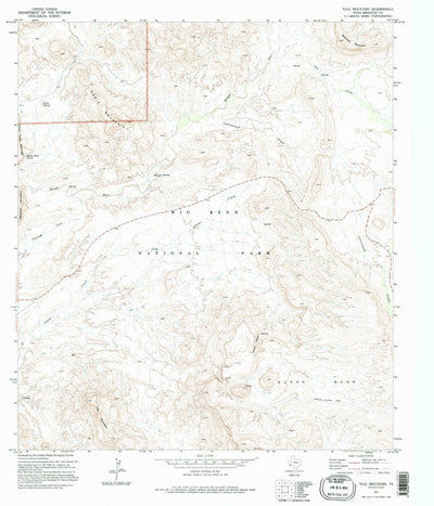 United States Geological Survey Tule Mountain, TX (1971, 24000-Scale) digital map
