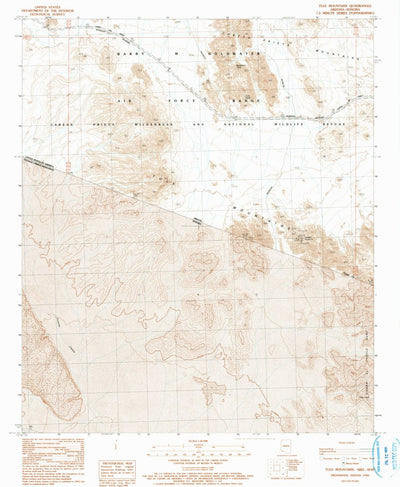 United States Geological Survey Tule Mountains, AZ (1990, 24000-Scale) digital map